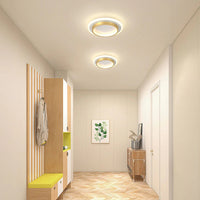 Moderne rund ring metal akrylloftlys
