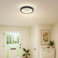 Moderne rund ring metal akrylloftlys