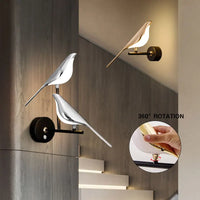 Glarefusion Modern Led Art Design Bird Wall Light