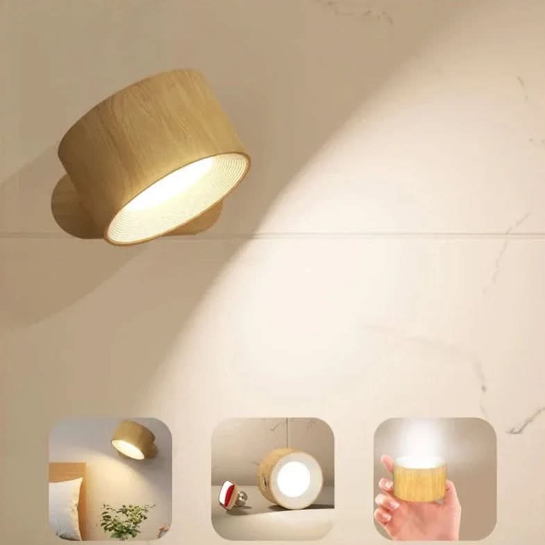 Glarefusion Moderna lampada da parete a LED ruotabile a 360°