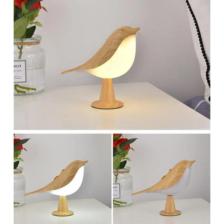 Glarefusion Chic Wooden Bird Bordlampe