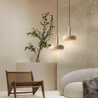 Japansk stil retro creme pendellampe