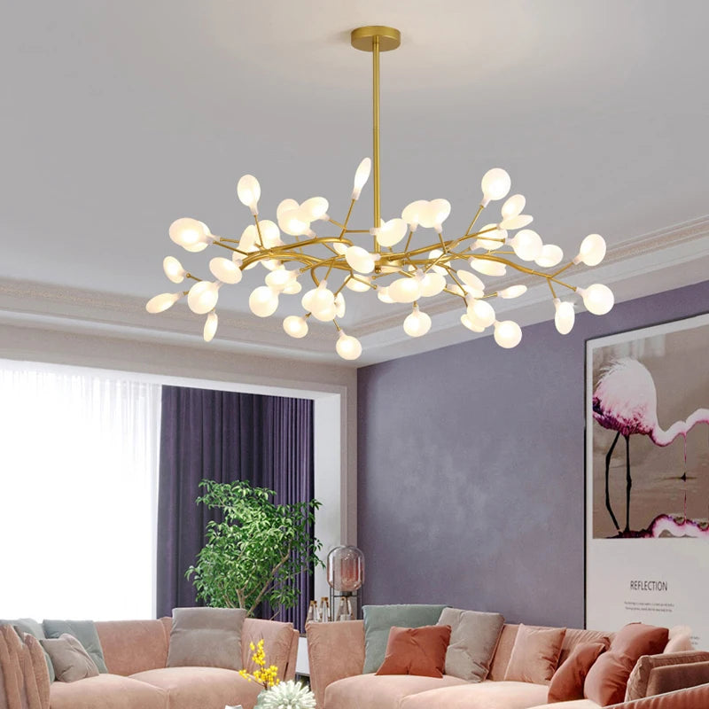 Lustre du salon en acrylique Creative Branch Glarefusion