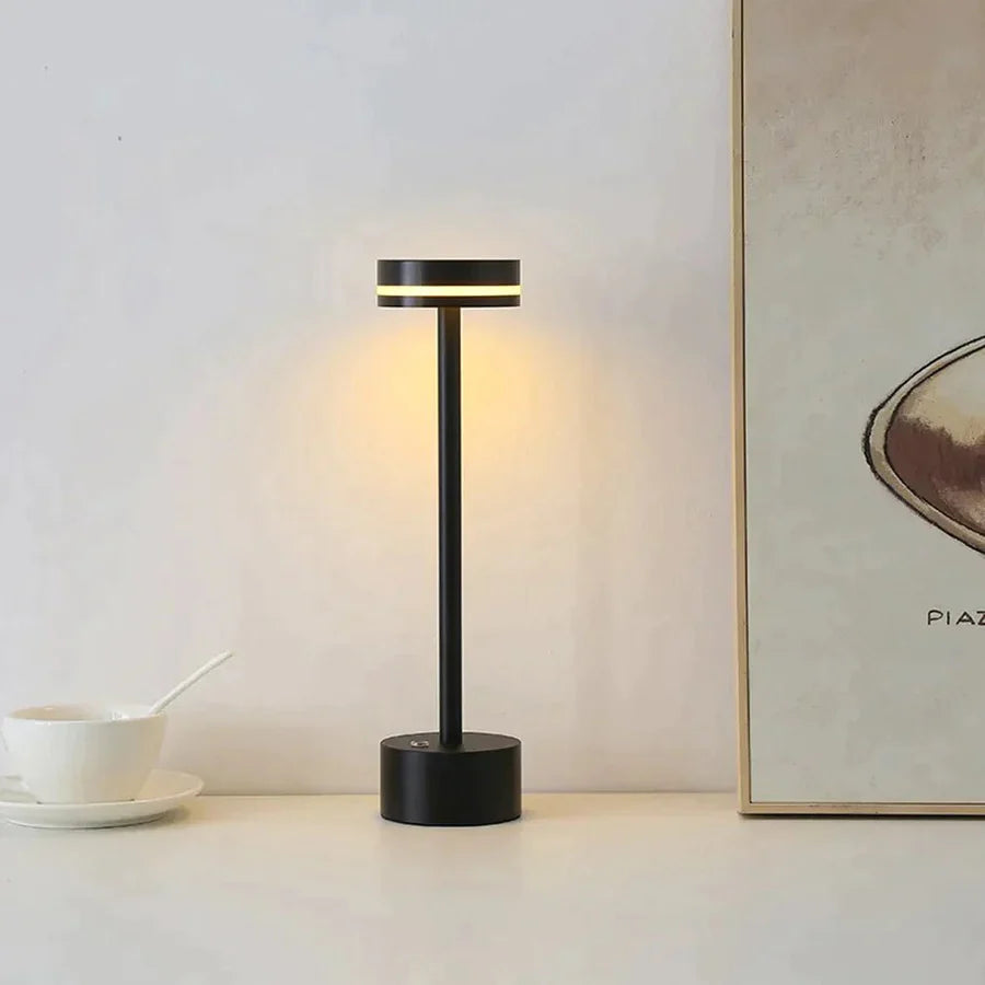 Moderne enkle soveværelse genopladelig berøringsbordlampe