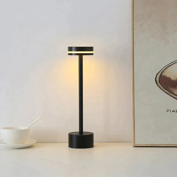 Moderne enkle soveværelse genopladelig berøringsbordlampe