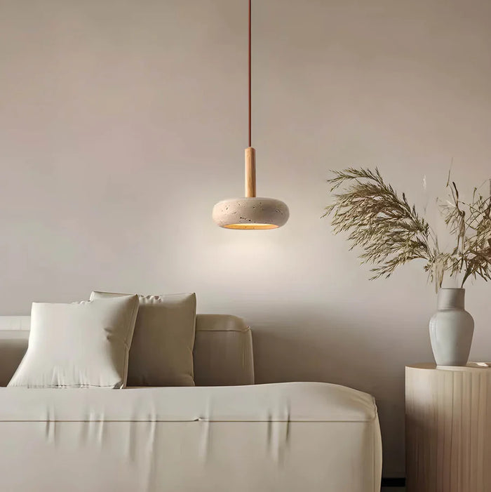 Japanese-Style Retro Cream Pendant Lamp