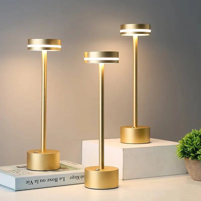 Moderne enkle soveværelse genopladelig berøringsbordlampe