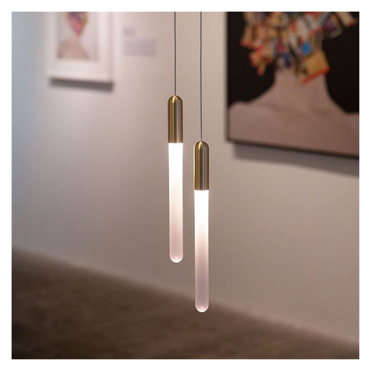 Modern Long Tube Cylindrical Suspension Pendant Light