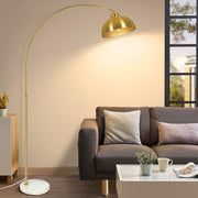 Lampadaire élégant avec base en marbre et arc