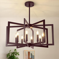 Rustic Farmhouse Metal Chandelier