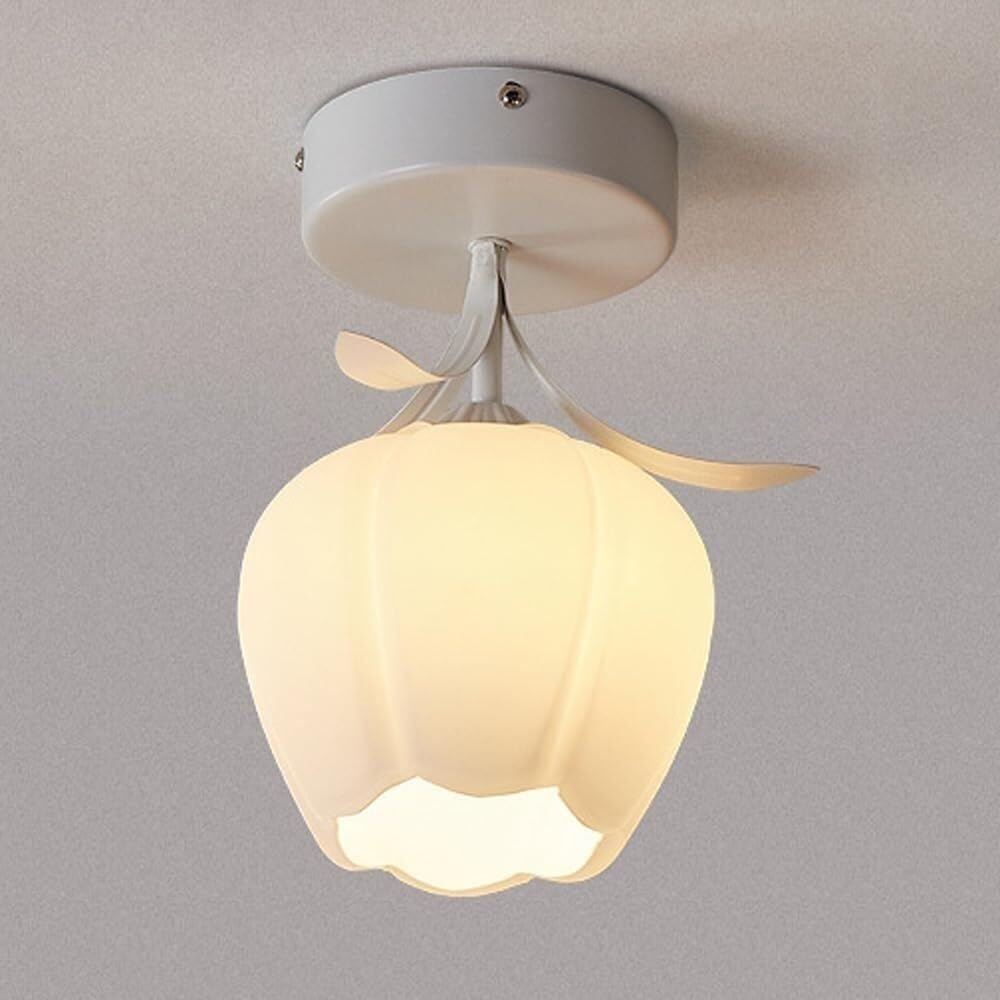 French-Style Stained Glass Flower Lamp