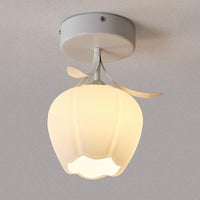 French-Style Stained Glass Flower Lamp