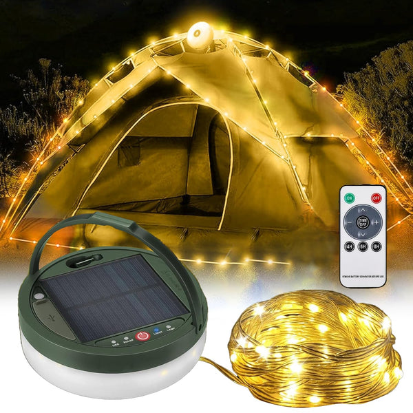 Zeitgenössisches Solar -Campinglicht im Freien