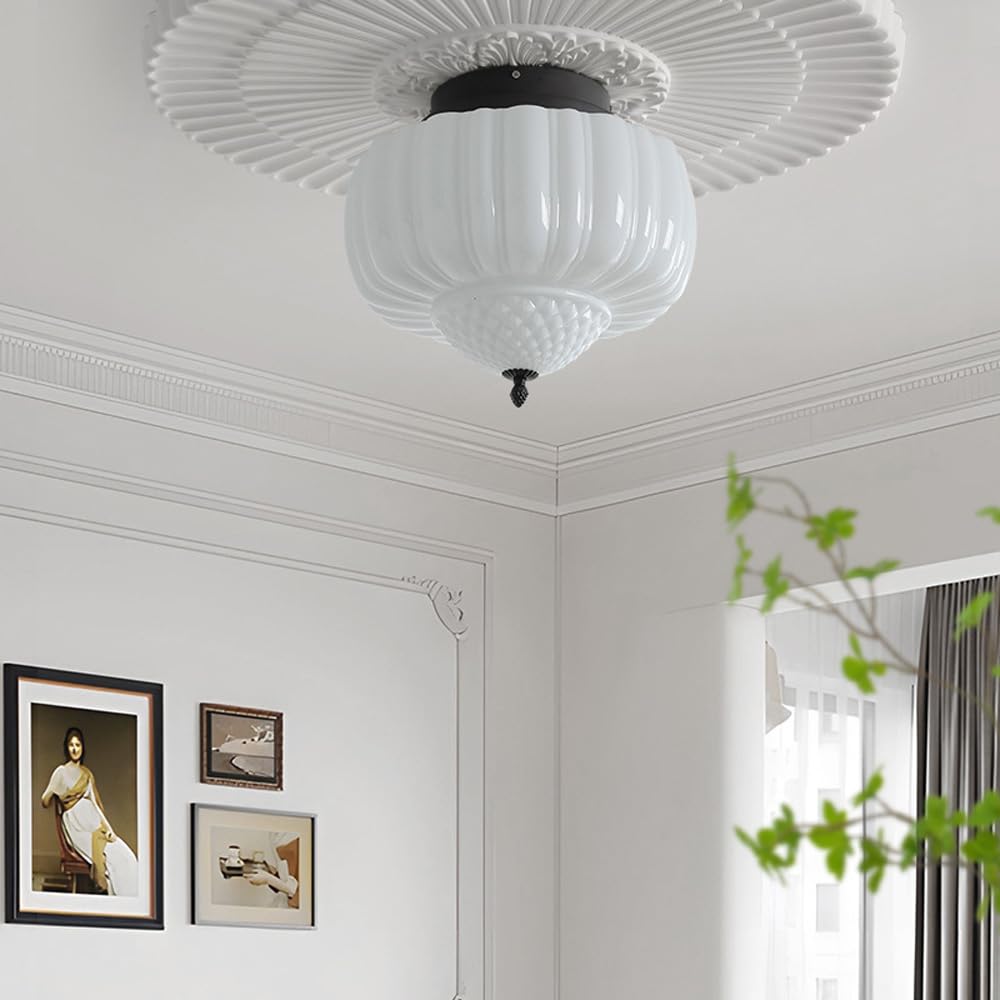Classic Circular Glass Ceiling Light