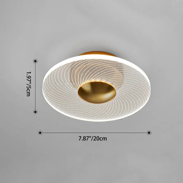 Glarefusion Modern Geometric Grain Ceiling Light