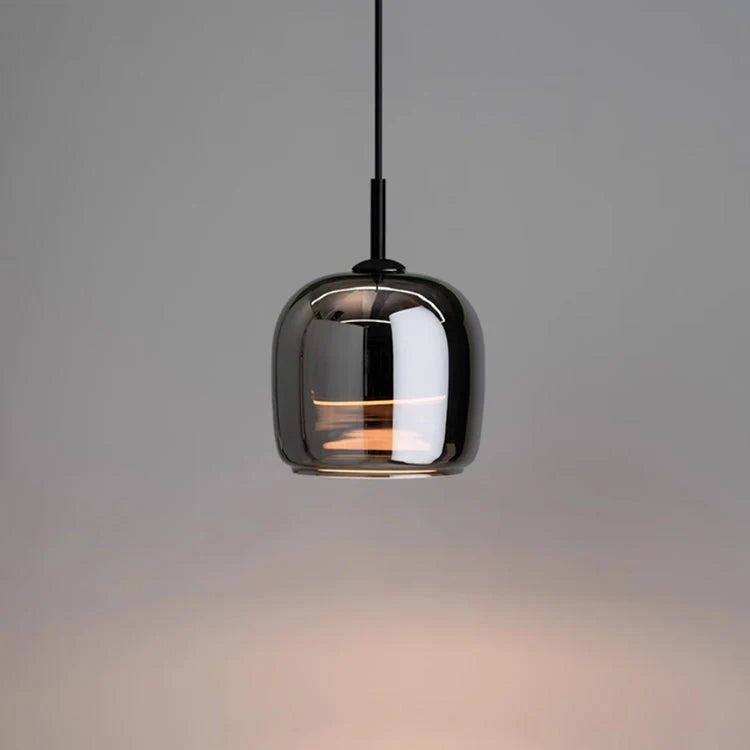 Glarefusion Modern Black Glass Pendant Light