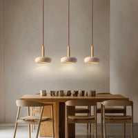 Japansk stil retro creme pendellampe