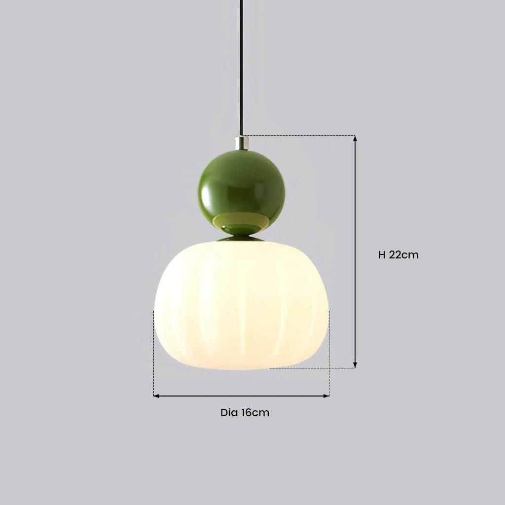 Lampada a sospensione Art Déco color crema Glarefusion