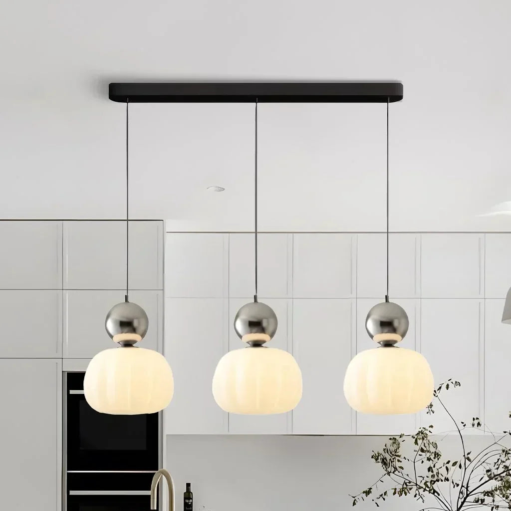 Glarefusion Cream Art Deco Pendant Light