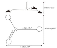 Elegante luce del soffitto scultoreo regolabile