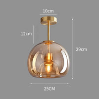 Luce del soffitto di vetro creativo moderno nordico