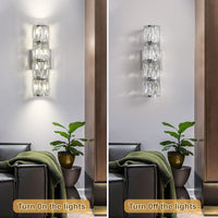 Elegant Polygonal Crystal Wall Light