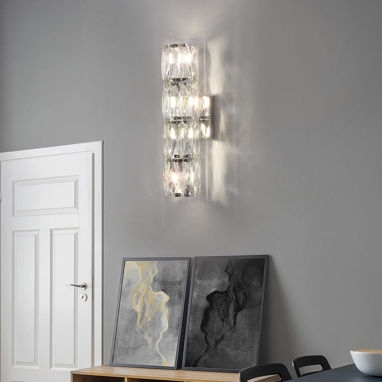 Elegant Polygonal Crystal Wall Light