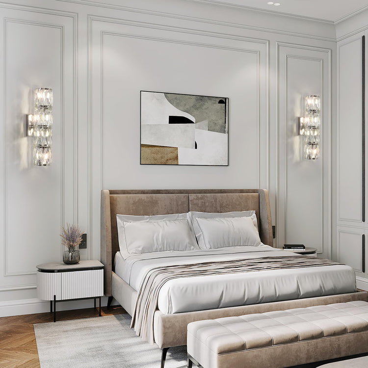 Elegant Polygonal Crystal Wall Light