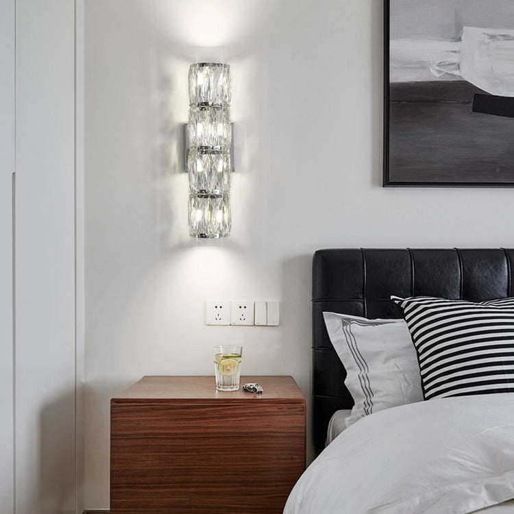 Elegant Polygonal Crystal Wall Light