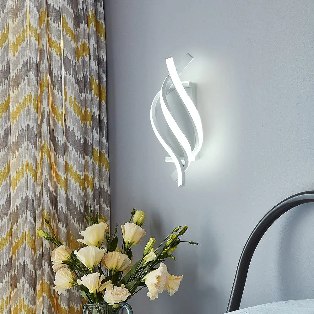 Luce murale creativa moderna a spirale