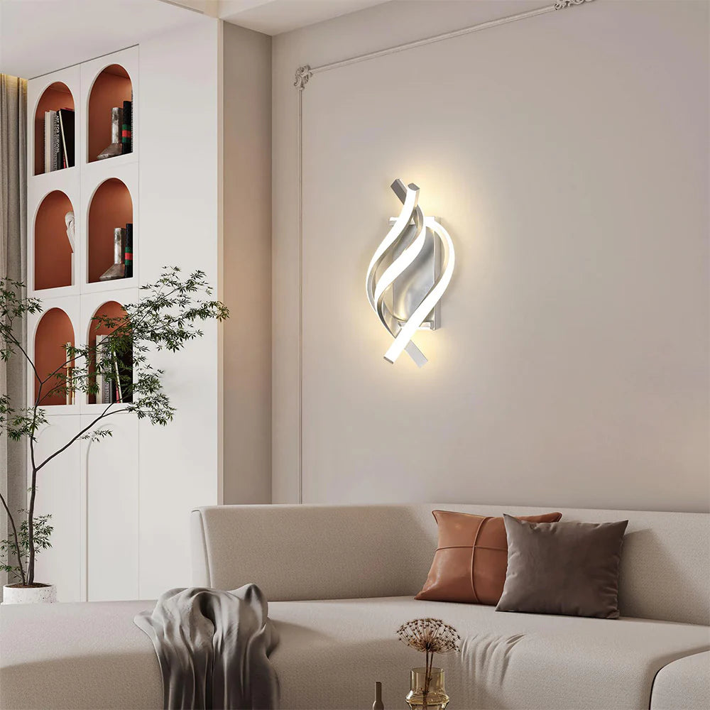 Luce murale creativa moderna a spirale