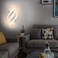 Luce murale creativa moderna a spirale