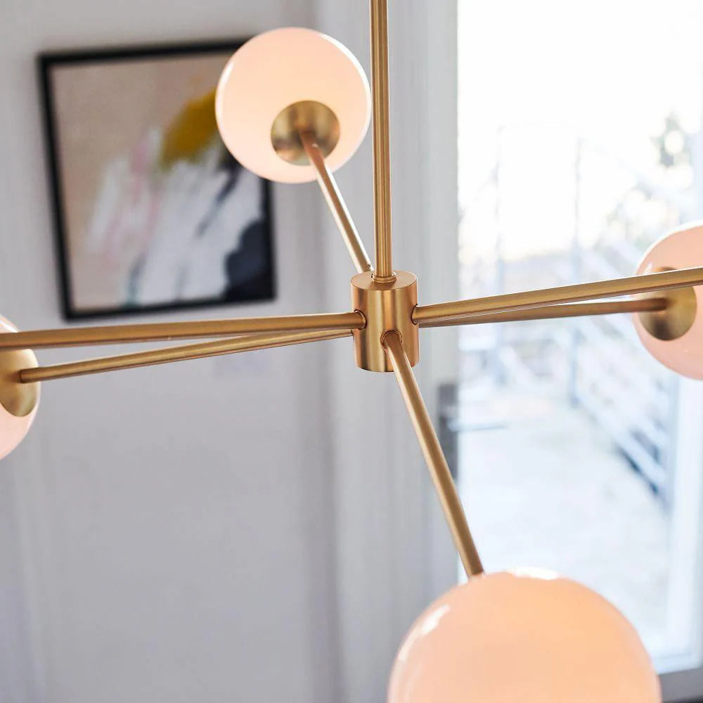Modern Axis Glass Chandelier