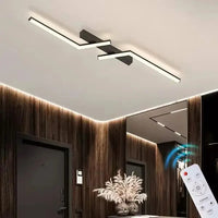 Modern Simple Black Aluminum LED Ceiling Light