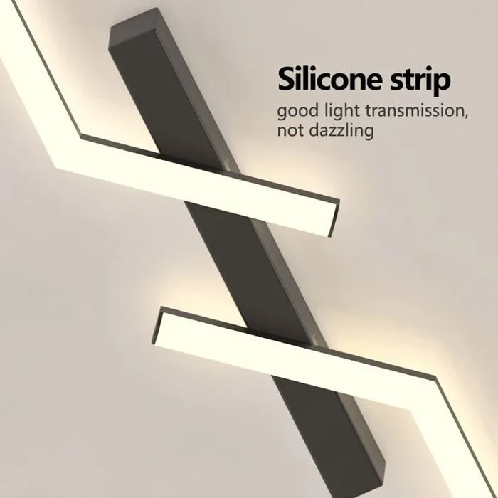 Plafonnier LED moderne simple en aluminium noir