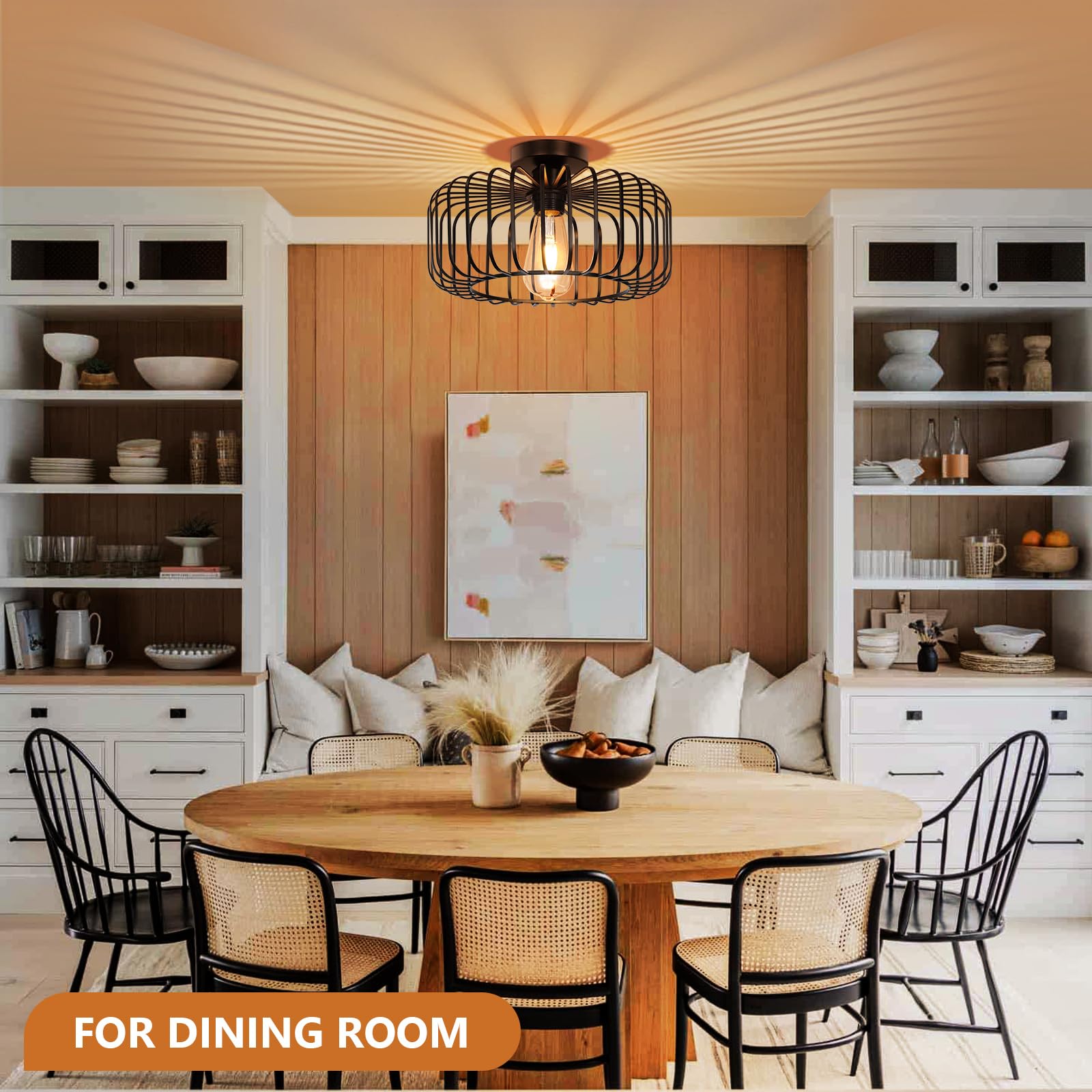 Mid-Century Modern Birdcage Ceiling Light