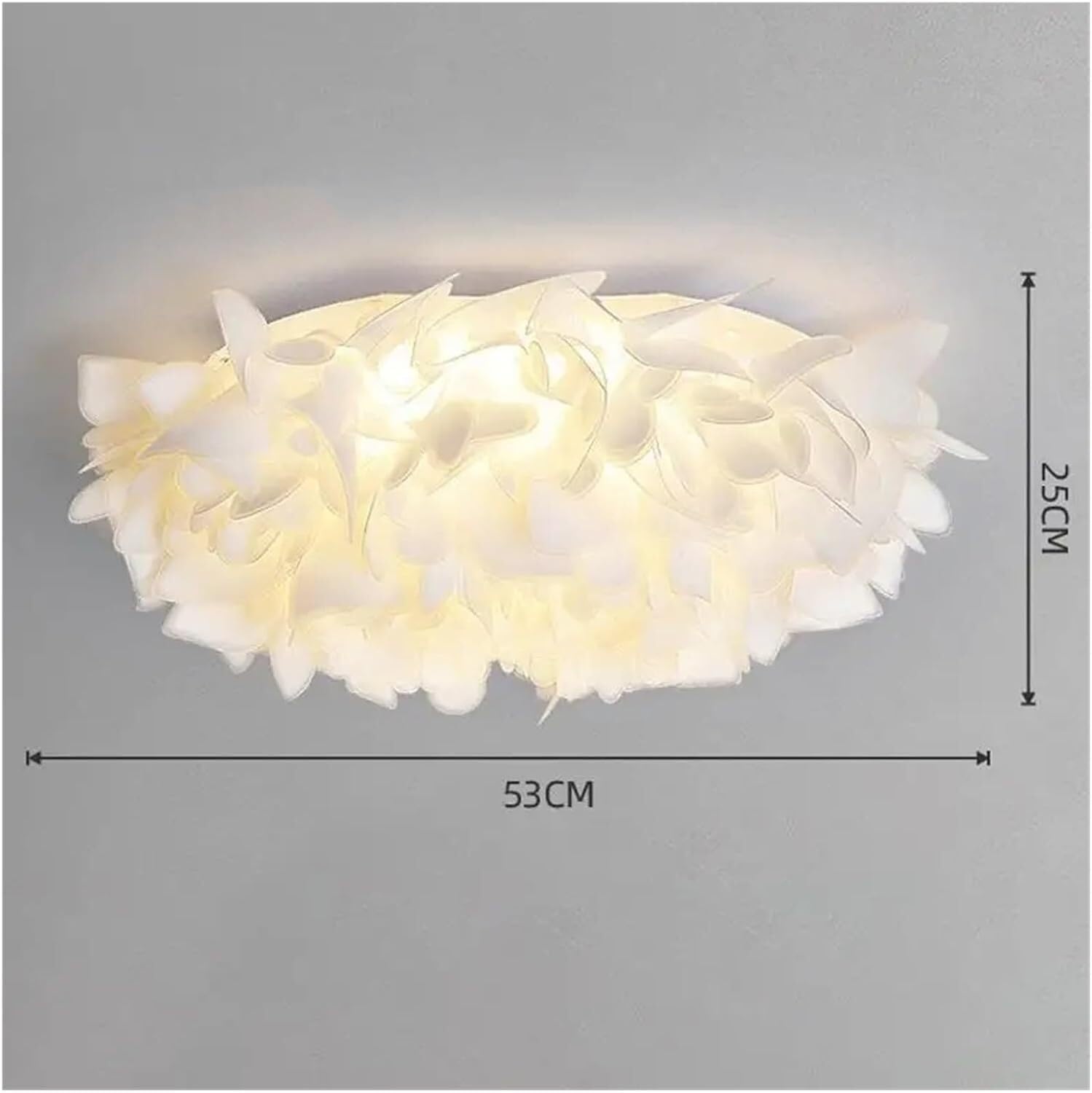 Plafoniera moderna a forma di petalo per camera da letto