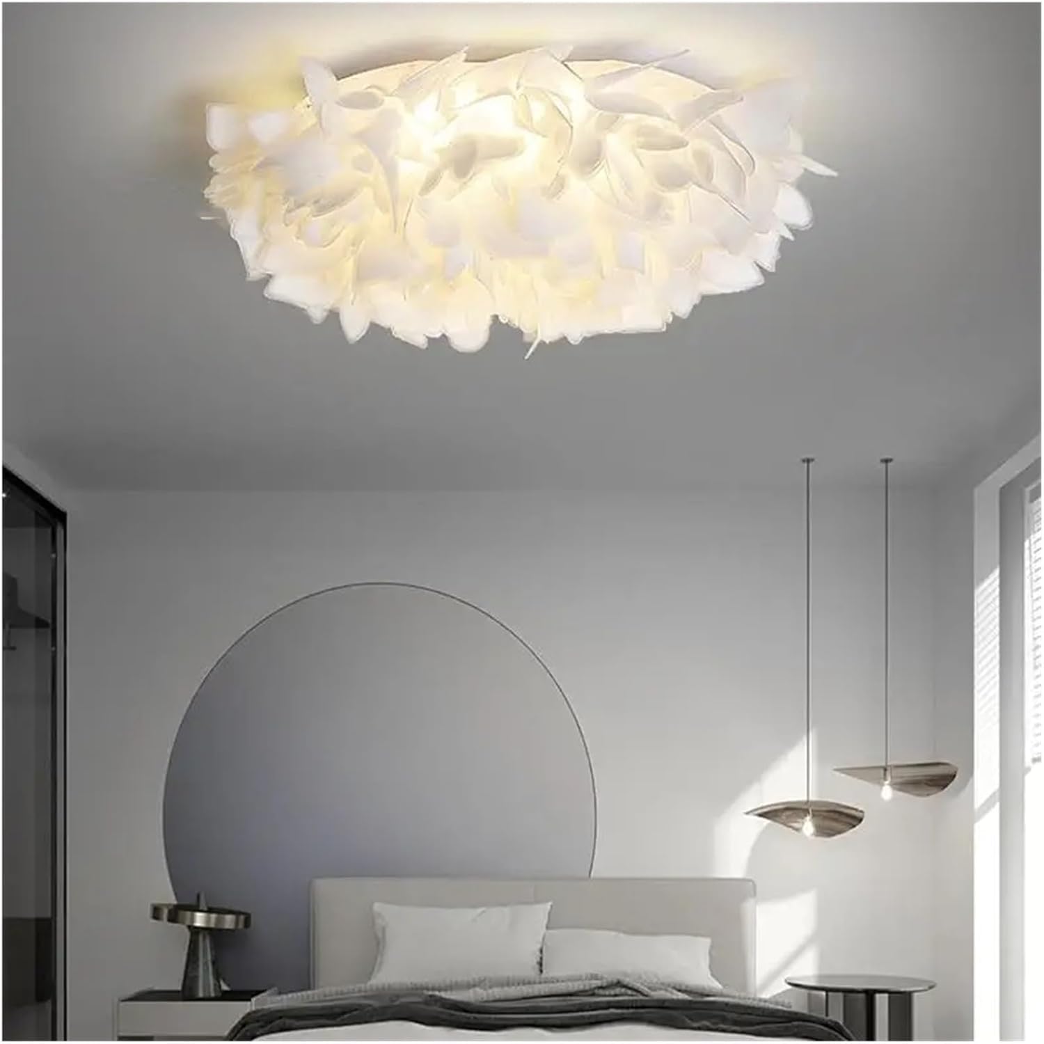 Plafoniera moderna a forma di petalo per camera da letto