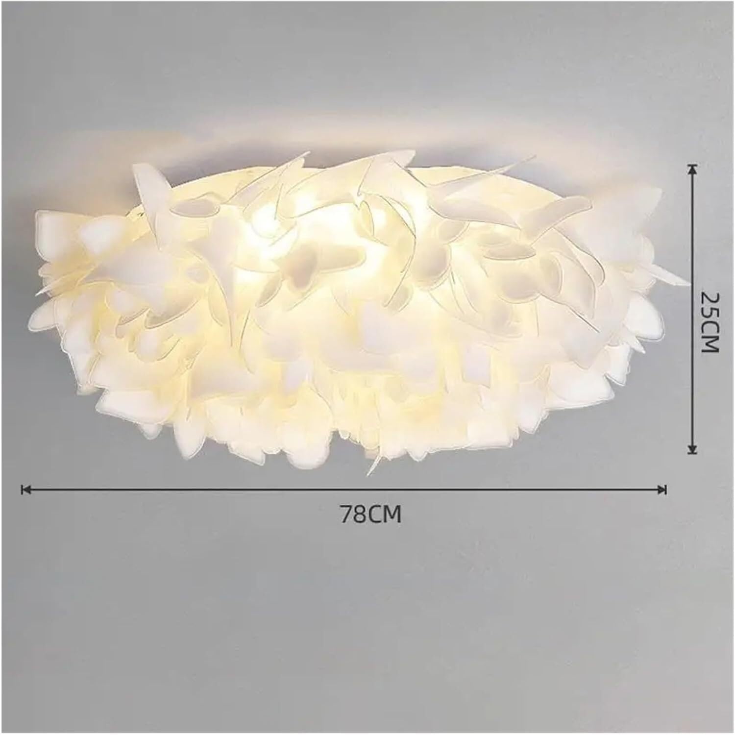 Plafoniera moderna a forma di petalo per camera da letto