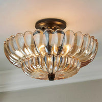 Glarefusion Vintage Amber Glass Ceiling Light