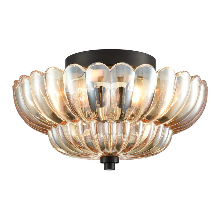 Glarefusion Vintage Amber Glass Ceiling Light