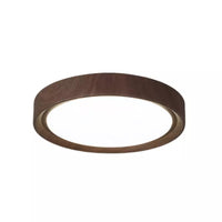 Vintage Round Disc Wooden Ceiling Light