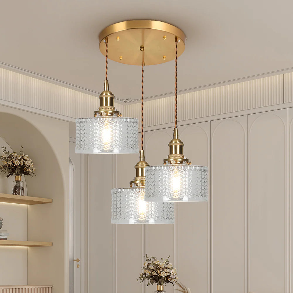Lampadario in vetro unico e creativo vintage nordico