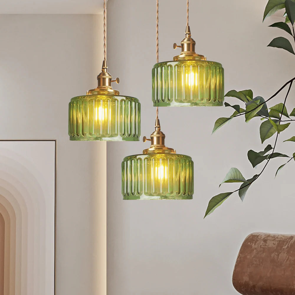 Lampadario in vetro unico e creativo vintage nordico