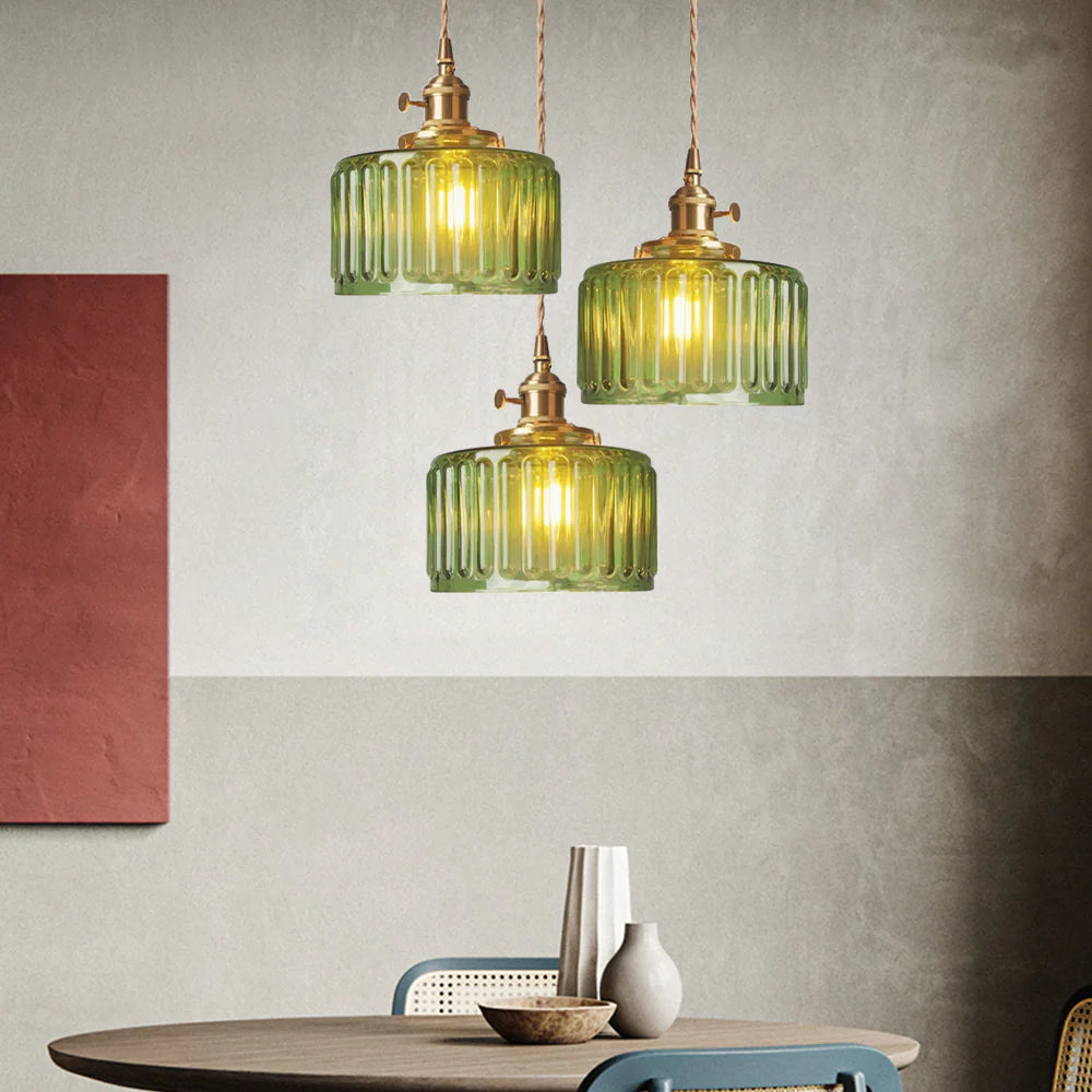 Lampadario in vetro unico e creativo vintage nordico