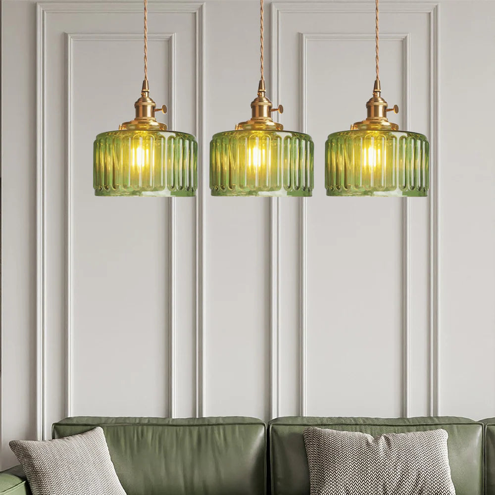 Lampadario in vetro unico e creativo vintage nordico
