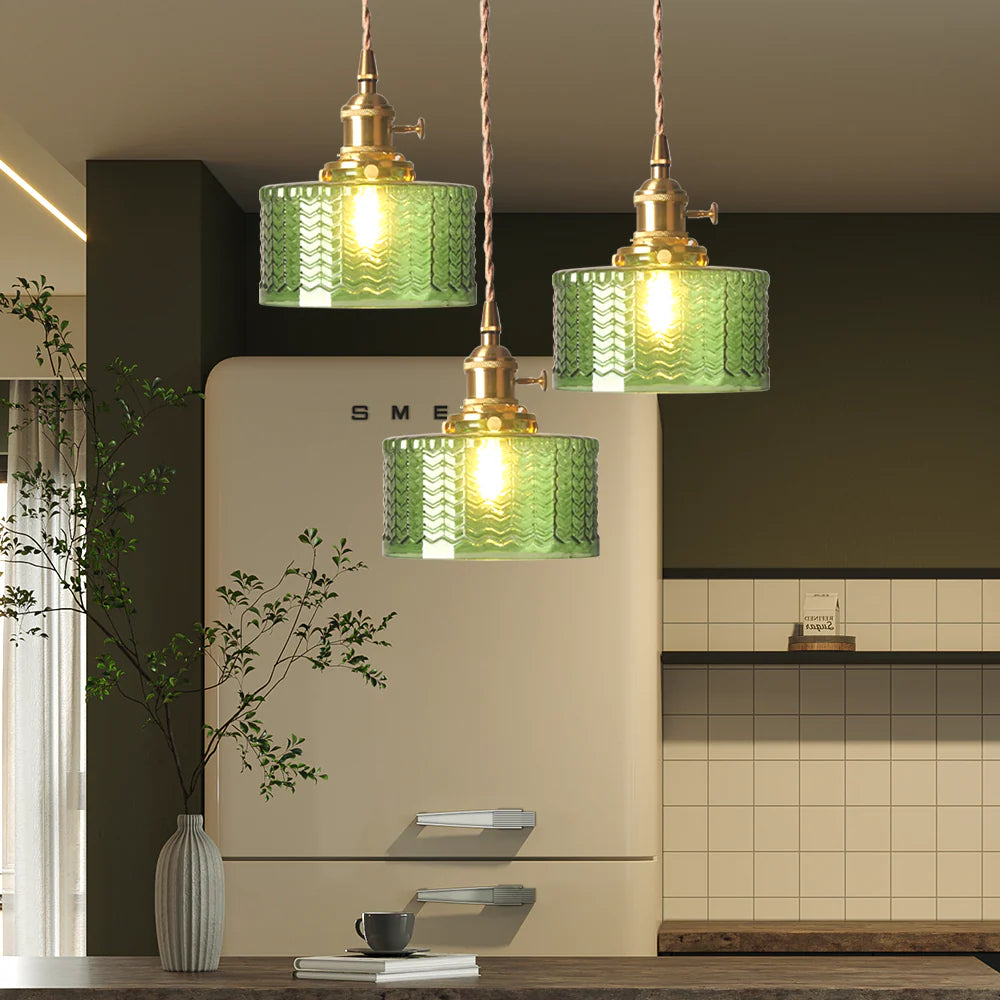 Lampadario in vetro unico e creativo vintage nordico