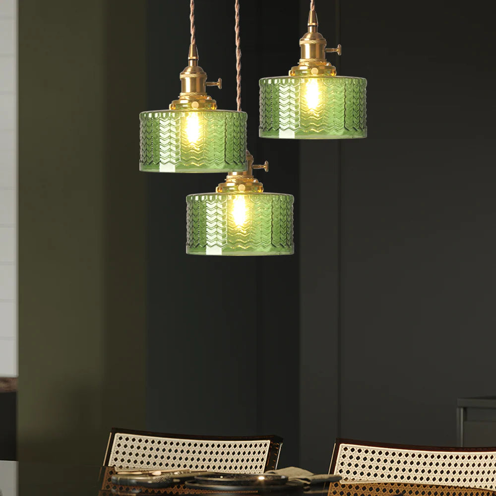 Lampadario in vetro unico e creativo vintage nordico