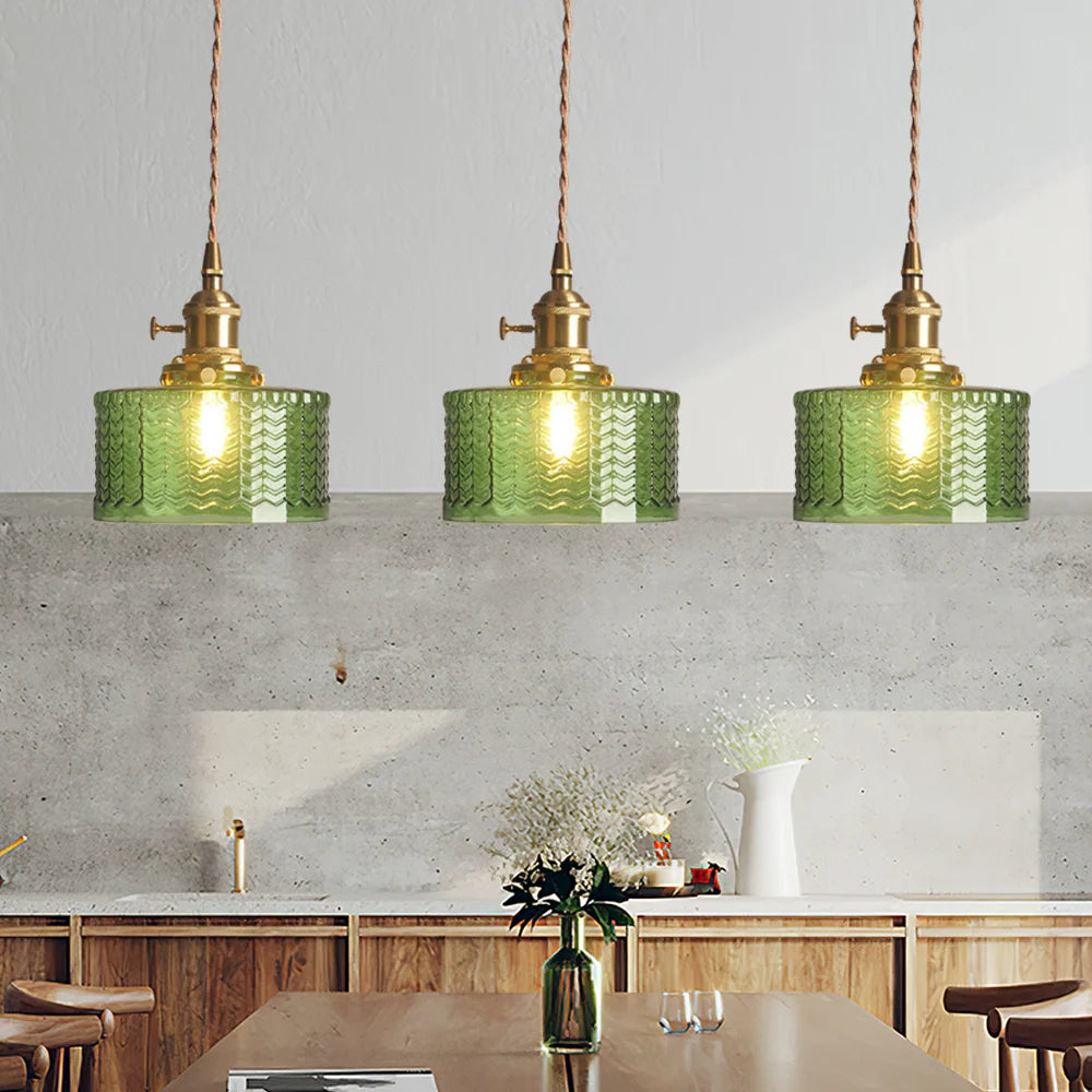 Lampadario in vetro unico e creativo vintage nordico