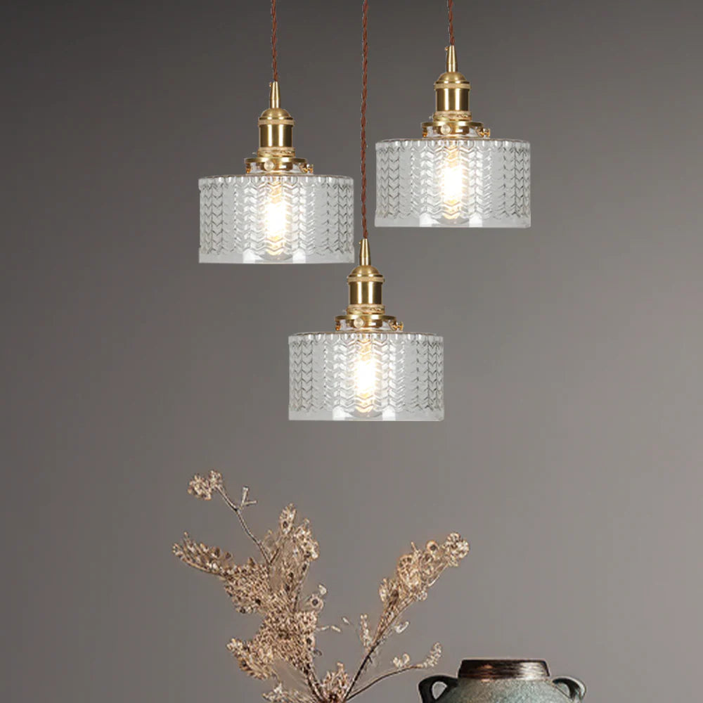 Lampadario in vetro unico e creativo vintage nordico